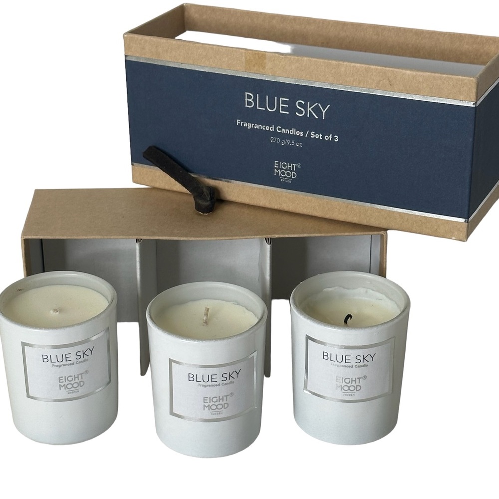 Blue Sky Set of 3 Pure Candles in Gift Box 9.5 oz/270 g